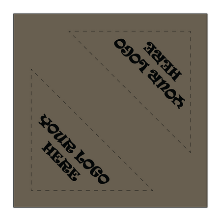 SQ3610 Square Bandana Brown