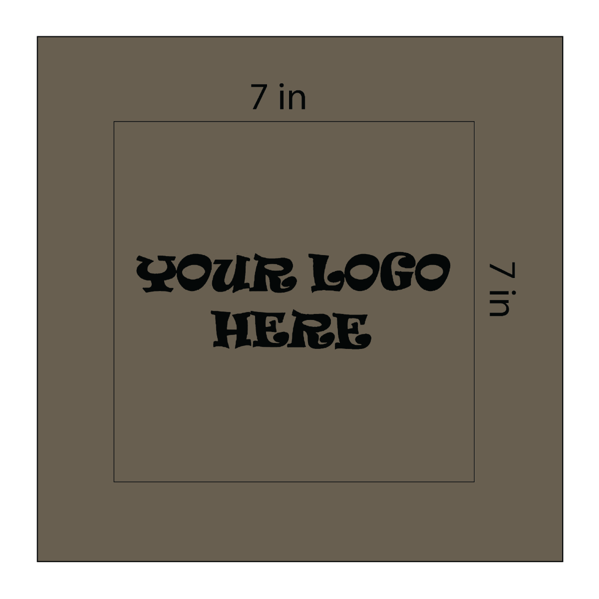 SQ3610 Square Bandana Brown