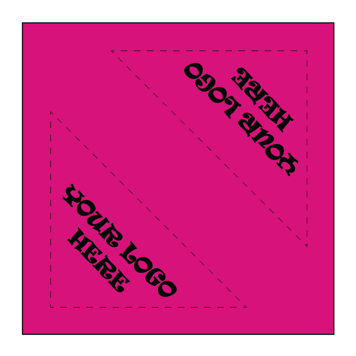 SQ3611 Square Bandana Hot Pink