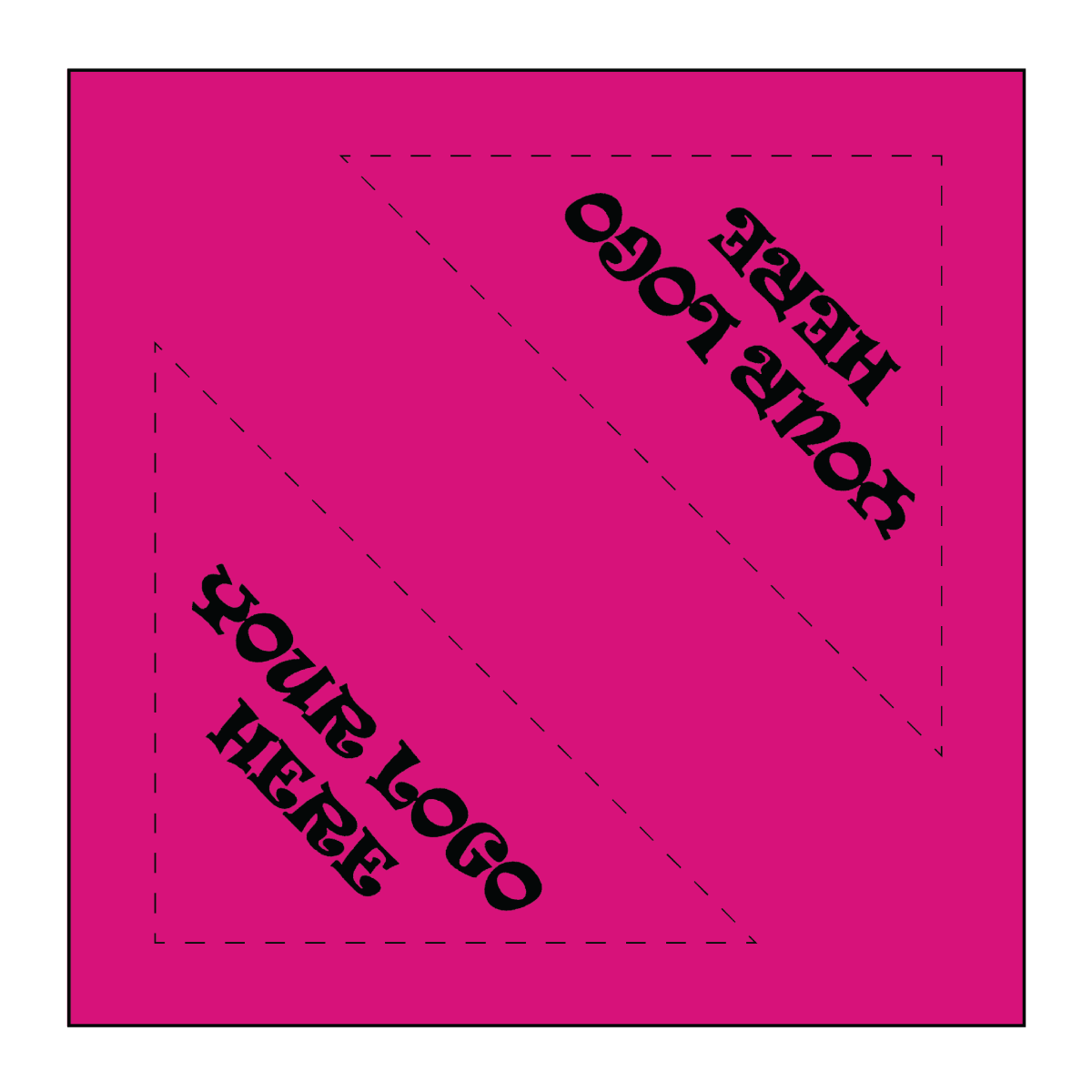 SQ3611 Square Bandana Hot Pink