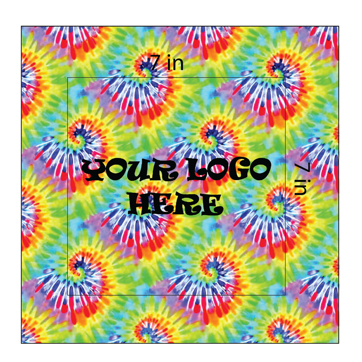 SQ3613 Square Bandana Tie Dye