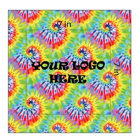 SQ3613 Square Bandana Tie Dye